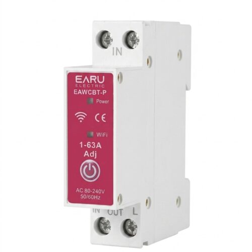 Smart WiFi интелигентен предпазител за DIN шина с електромер EARU EAWCBT-P